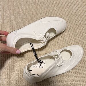 Zara White Leather Women's Shoes NEW
